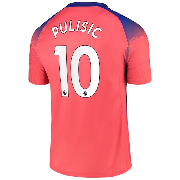 Camiseta Chelsea NO.10 Pulisic Tercera equipo 2020-2021 Naranja